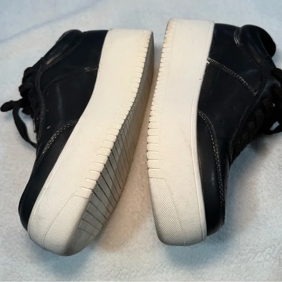 Steve Madden Black and White Platform Sneakers - Picture 7 of 14